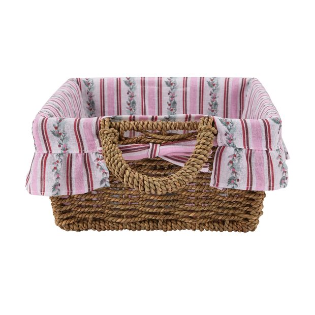 Anko Christmas Basket with Holly Stripe Liner