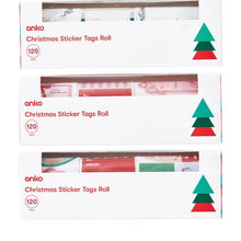 Anko 120 Pack Christmas Sticker Tags Roll - Assorted