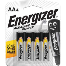 4 Pack Energizer Power AA Alkaline Batteries