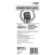 12 Pack Energizer Power AAA Alkaline Batteries Value Pack