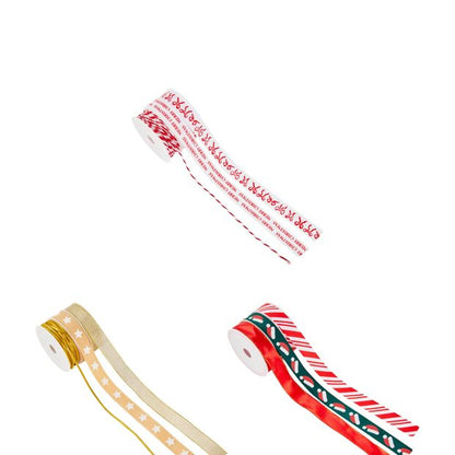 Anko 3 Pack Christmas Gift Ribbons - Assorted