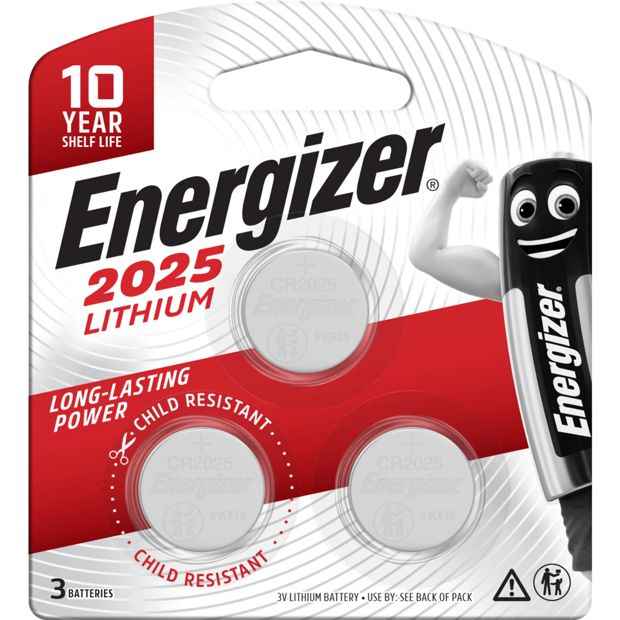 3 Pack Energizer 2025 Lithium Batteries