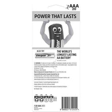 20 Pack Energizer AAA Alkaline Power Batteries Value Pack