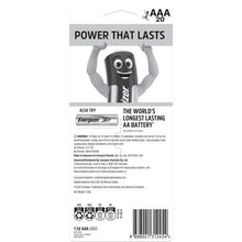 20 Pack Energizer AAA Alkaline Power Batteries Value Pack