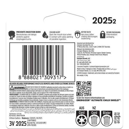 2 Pack Energizer Ultimate Child Shield 2025 Lithium Batteries