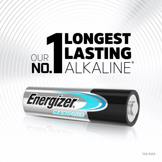4 Pack Energizer Max Plus AAA Alkaline Batteries