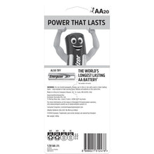 20 Pack Energizer AA Alkaline Power Batteries