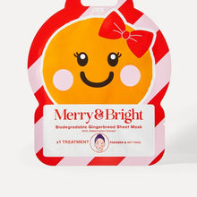 OXX Beauty Merry & Bright Biodegradable Gingerbread Sheet Mask - Watermelon Extract