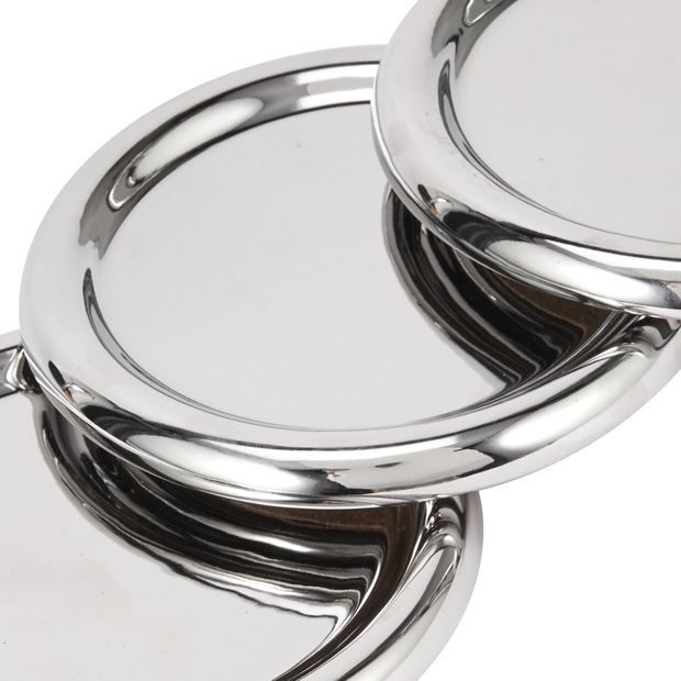 Anko 4 Silver Look Bubble Coasters