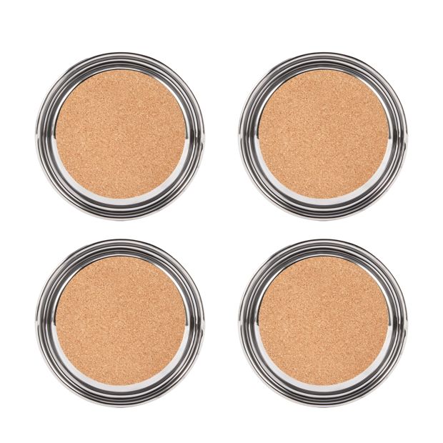 Anko 4 Silver Look Bubble Coasters