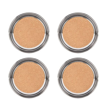 Anko 4 Silver Look Bubble Coasters