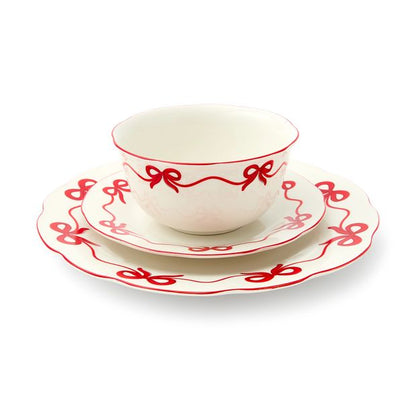 Anko 12 Piece Bow Dinner Set