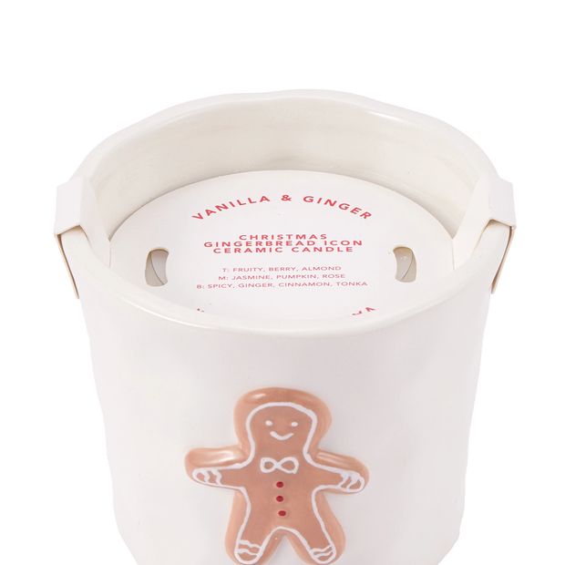 Anko Christmas Gingerbread Icon Ceramic Candle