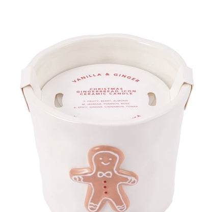 Anko Christmas Gingerbread Icon Ceramic Candle