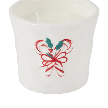Anko Christmas Candycane Icon Ceramic Candle