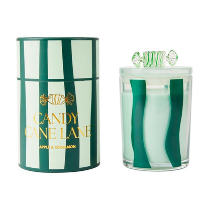 Anko Christmas Green Candy Cane Lane Candle