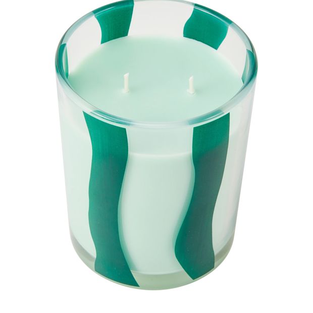 Anko Christmas Green Candy Cane Lane Candle