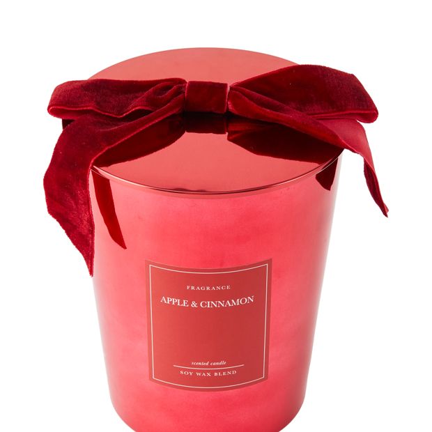 Anko Christmas XL Red Metallic Glass Candle