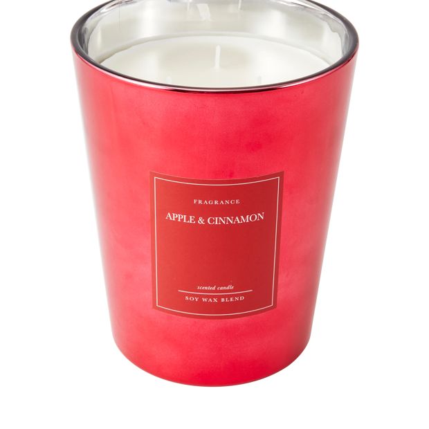 Anko Christmas XL Red Metallic Glass Candle