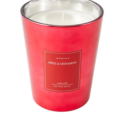 Anko Christmas XL Red Metallic Glass Candle
