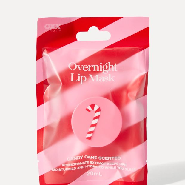 OXX Beauty Overnight Lip Mask 20ml - Candy Cane Scented and Pomegranate Extract
