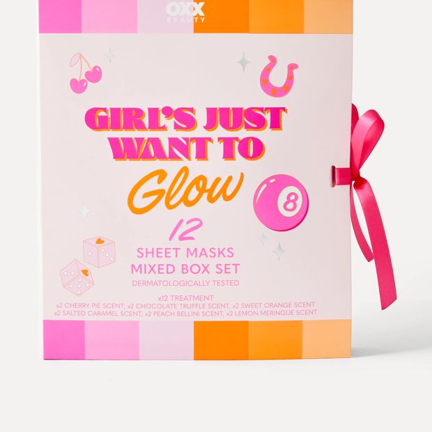 OXX Beauty 12 Piece Girls Just Want to Glow Sheet Masks Mixed Box Set