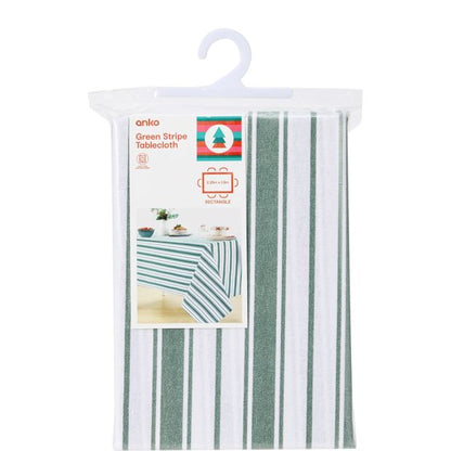 Anko Green Stripe Tablecloth
