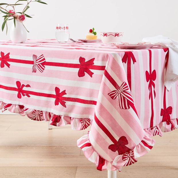 Anko Extra Large Bow Stripe Tablecloth