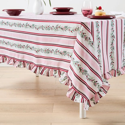 Anko Extra Large Holly Stripe Tablecloth