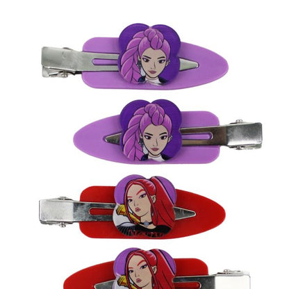 6 Pack KPop Demon Hunters Creaseless Hair Clips