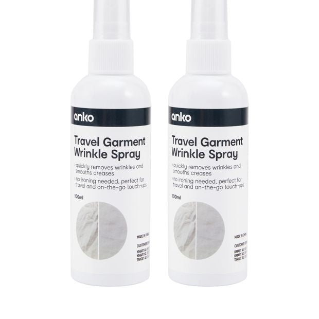 Anko 2 Pack Travel Garment Wrinkle Spray