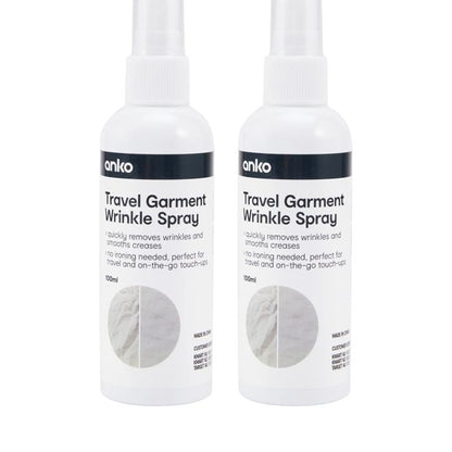 Anko 2 Pack Travel Garment Wrinkle Spray