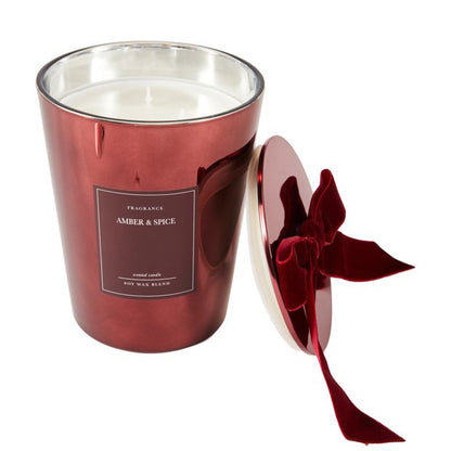 Anko Christmas XL Fig Metallic Glass Candle
