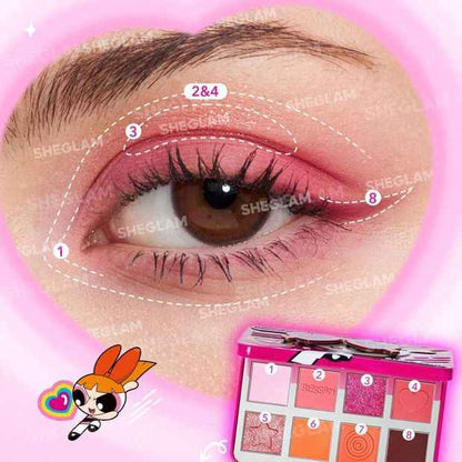 The Powerpuff Girls x SHEGLAM The Professor's Girls Eyeshadow Palette - The Leader