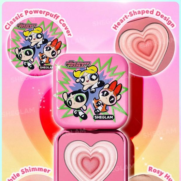 The Powerpuff Girls x SHEGLAM Tough Love Shimmer Blush - Utonium