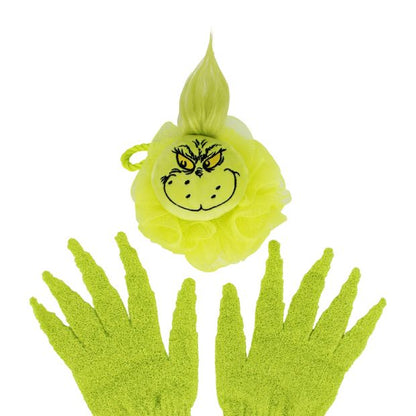 Dr Seuss The Grinch Exfoliating Gloves and Bath Puff Set