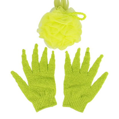 Dr Seuss The Grinch Exfoliating Gloves and Bath Puff Set