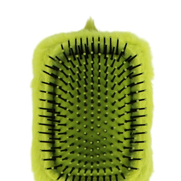 Dr. Seuss the Grinch Fluffy Hair Brush - Green