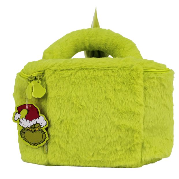 Dr. Seuss The Grinch Fluffy Cosmetic Train Case - Green