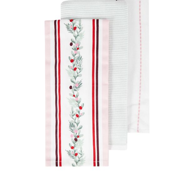 Anko 4 Pack Holly Stripe Tea Towels