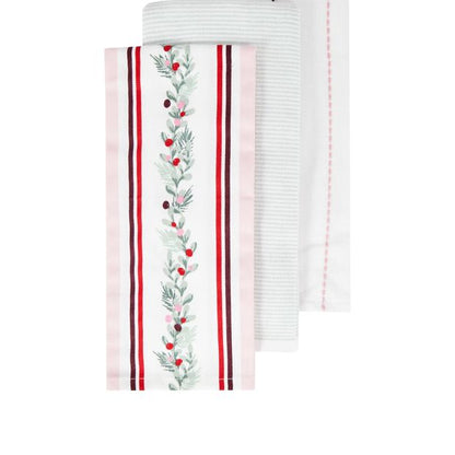 Anko 4 Pack Holly Stripe Tea Towels