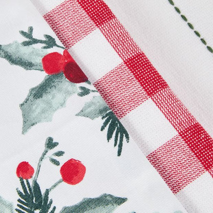 Anko 3 Pack Holly Tea Towels