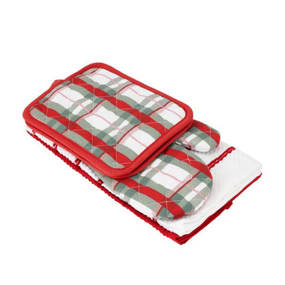Anko 5 Piece Plaid Kitchen Set