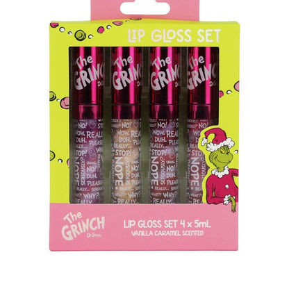 The Grinch 4 Pack Swirl Lip Gloss Set - Vanilla Caramel Scented