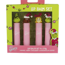 The Grinch 4 Pack Lip Balm Set - Caramel, Cherry, Strawberry and Marshmallow Scented