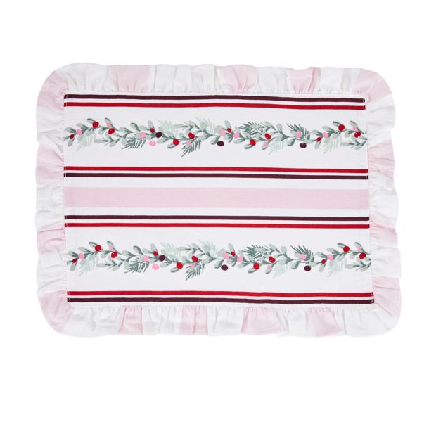 Anko Holly Stripe Ruffle Placemat