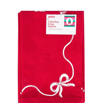 Anko 4 Pack Bow Napkins