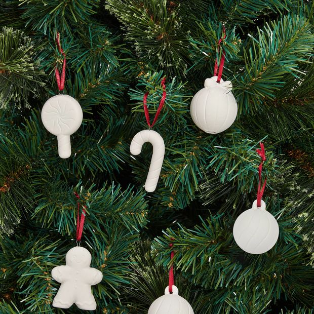 Anko Christmas Craft Paint Your Own Ceramic Ornaments