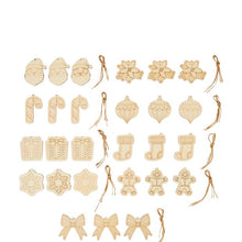 Anko 27 Piece Christmas Craft Wood Blank Assorted Shapes