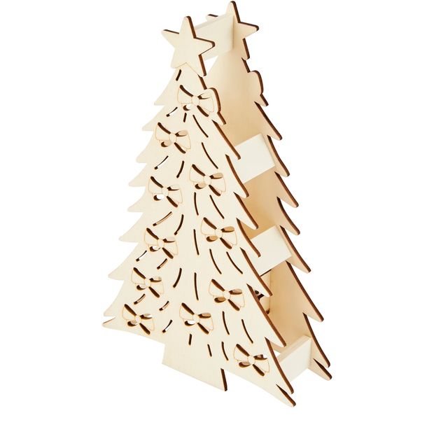 Anko Craft Wood Blank LED Christmas Tree